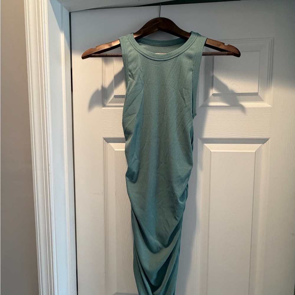 Elegant Teal Sleeveless Dress